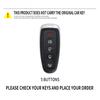 5 Bottons Racing Style Metal Car Key Case Fob Cover for Ford Edge Escape Explore Expedition Flex Focus Taurus C-max 2011 -2015