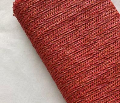 90x140cm Eco-Friendly PP Raffia Woven Fabric Breathable Handmade PP Straw Hand Knit Fabric DIY Beach Straw Hand Bag Material