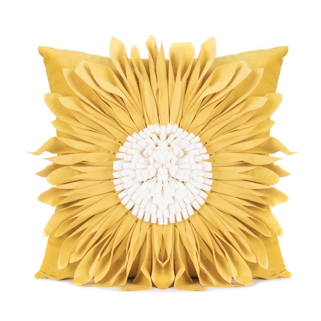 European and American Light Luxury Ins Style Hug Pillow with Daisy Flower Handmade Splicing Backrest Pillow New Backrest Cushion