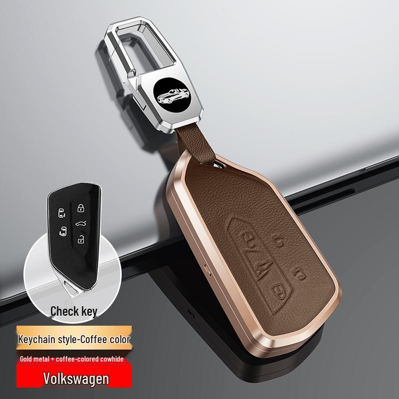 Genuine Leather Key Cover for Volkswagen Golf 8 and Teramont