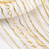 2Meter No Fade Stainless Steel Gold Color Round Link Chains DIY Chain for Necklace Bracelet Waist Eyeglass Chain Jewelry Finding