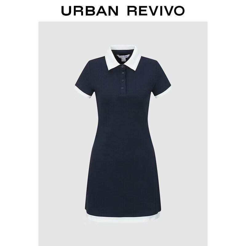 UR2026 Women s Color-Block Urban Mini Dress L