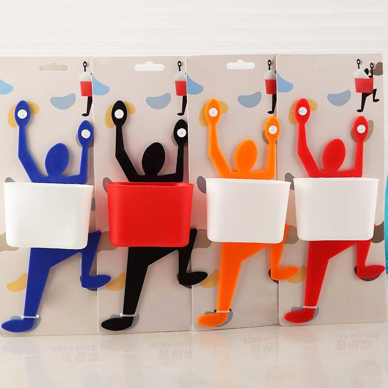 Creativity Adsorb Funny Climbing Soap Box Home Washroom Storage Shelves Pendant