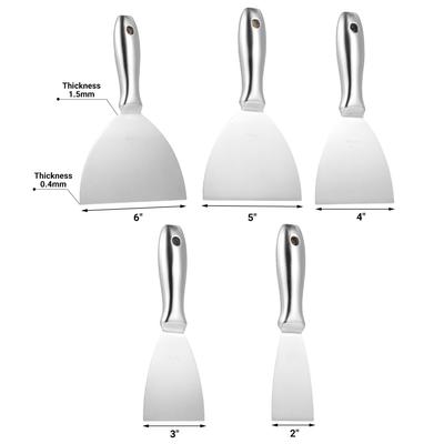 PENGGONG 5Pcs Putty Knife Set 23456 Inch Scraper Spackle Knife Paint Scraper One Piece Premium