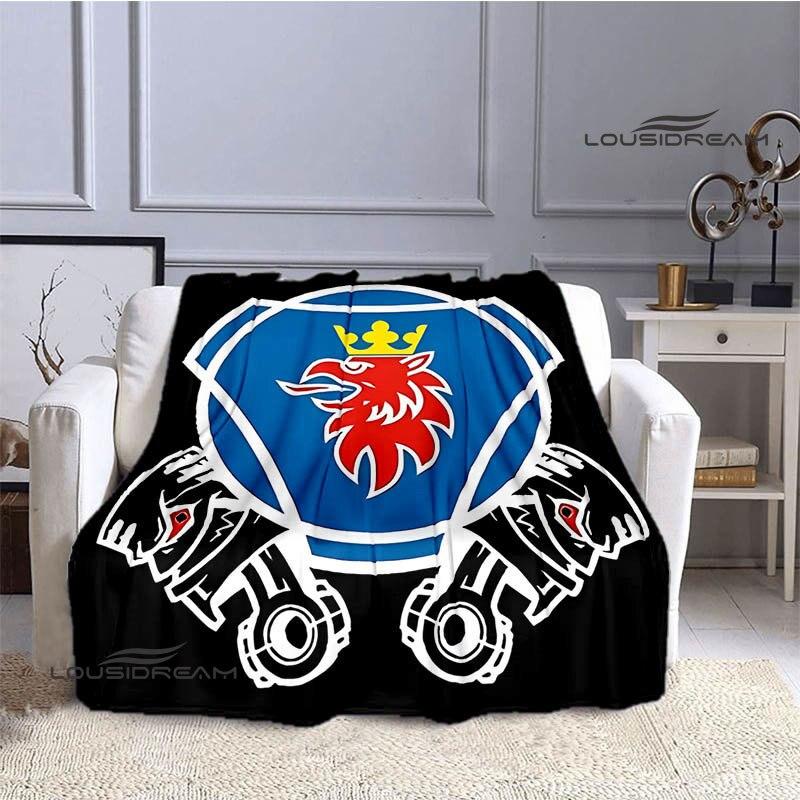 

Плед з принтом логотипу Scania Дитячі теплі пледи м який та комфортний плед плед для пікніка подарунок на день народження 130x150cm