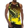 Scorpion 3D Printed Tank Tops Men's Fashion Streetwear Oversized Sleeveless Tank Top Bodybuilding Fitness Gym Vest Man Clothing