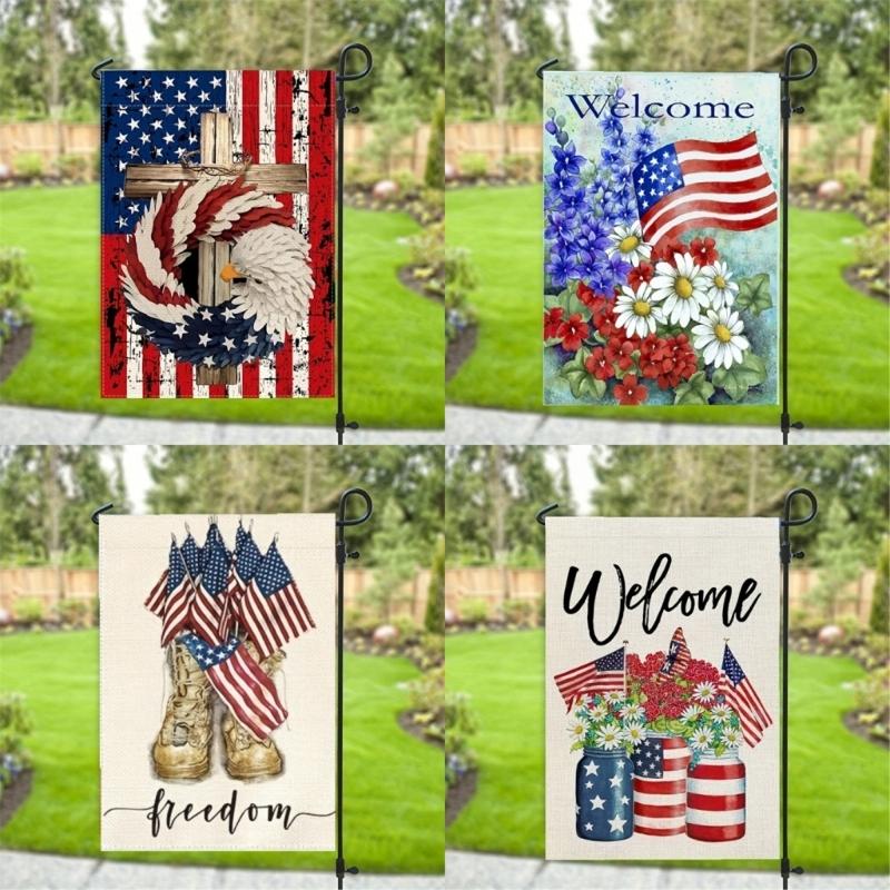 American Garden Flag Independence Memorial Day Yard Flag Outdoor Decorations