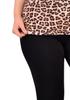 Women's Viscose Pajamas 2XL Short Sleeve 3/4 Pants For Summer Loose Leopard Print