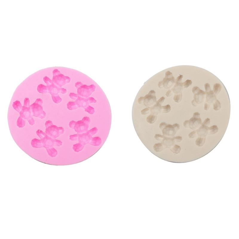 Silicone Mold Chocolate Diamonds Bear Fondant Cake Candy Soap Moulds DIY Baking Decorating Tools for Dessert Cake