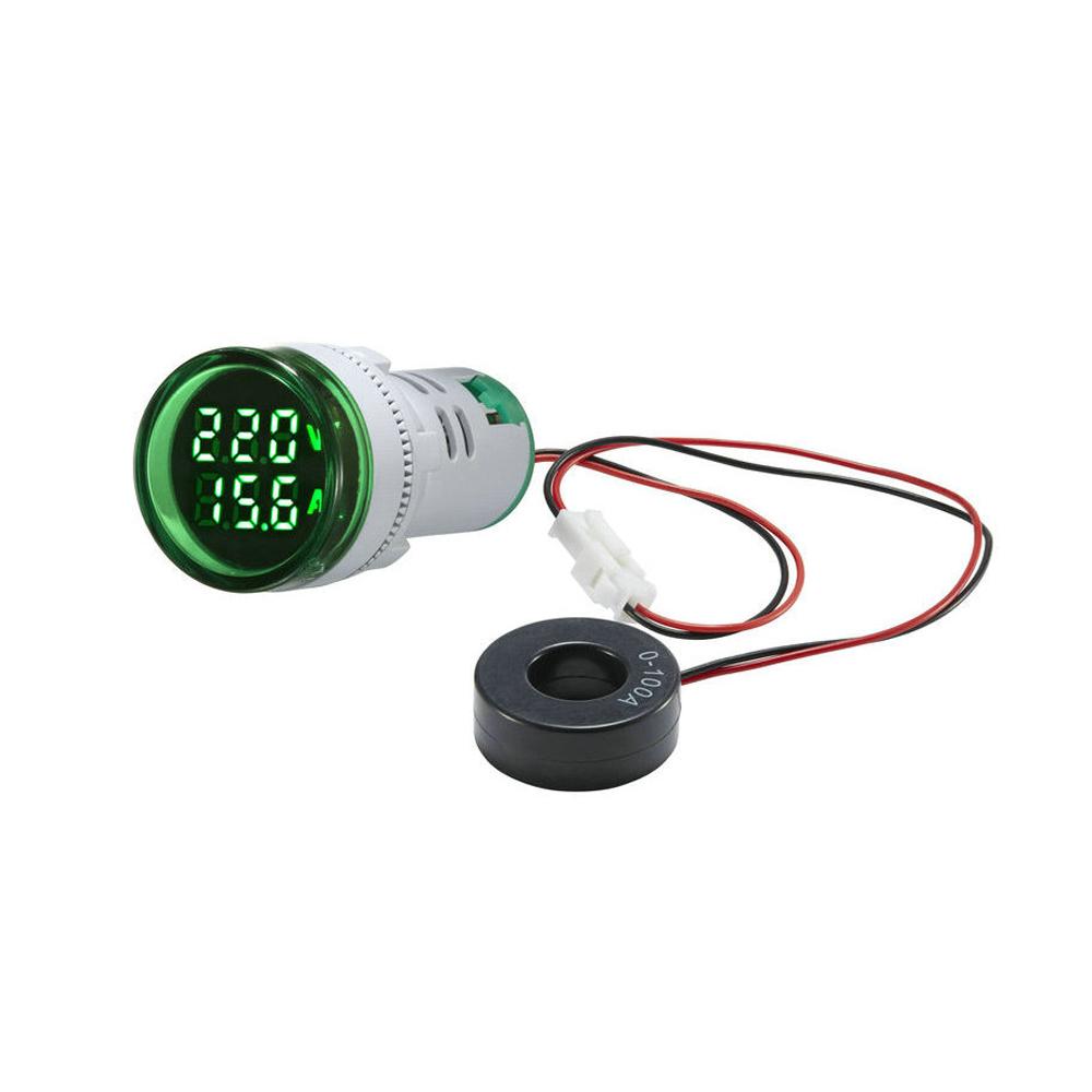 AC 50-500V 0-100A Square LED Digital Voltmeter Ammeter 110V 220V Voltage Current Meter Voltammeter Car Volt Amp Tester Detector