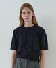 Majone Fisherman Cable Knit_Navy