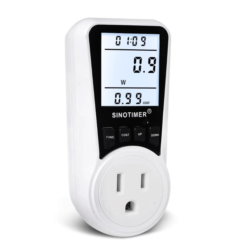 Digital Wattmeter AC Energy Power Meter 110V-230V Socket Power Monitor EU/US/UK Electricity Meter for Energy Saving