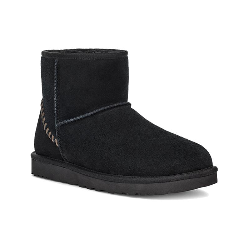 UGG Classic Mini Deco Suede Boot 'Black' Sneakers 1115565-BLK