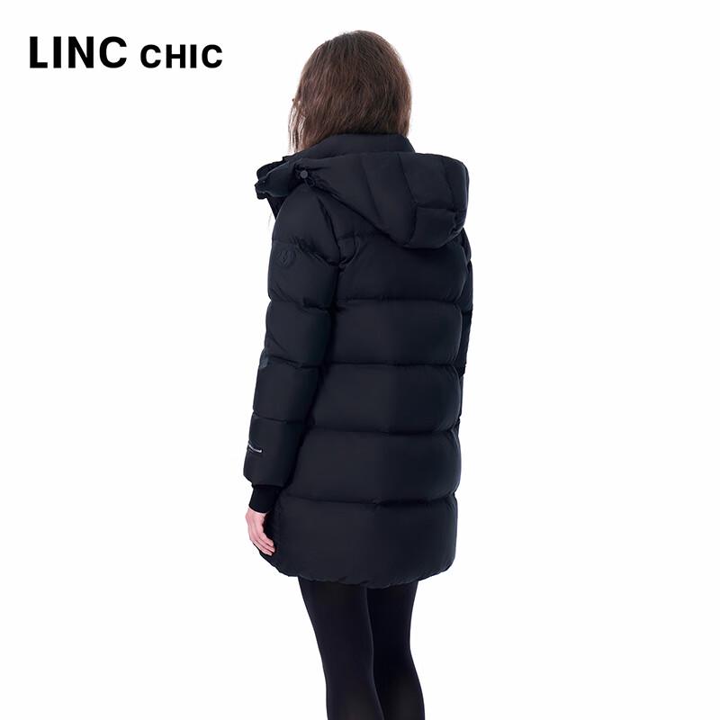 Jinyujie Women's 2025 Winter 90% Duck Down Hooded Mid-Length Puffer Jacket