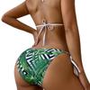 2024 Euro-American Mesh Hollow Out Drawstring Bikini Set - Three-Piece Swimwear