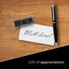 Cello Signature Professional Gift Set Blue Ball Pen With Metal Keychain Black Silver Finish For Office And Gifting