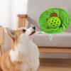 Pet Squeaky Flying Disc Dog Treat Dispenser Puppy Teething Crinkle Toy Interactive Fetch Toy for Dog Training Entertainment