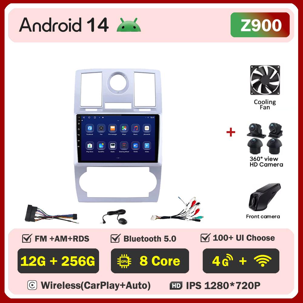 For Chrysler Aspen 300C 2004-2008 Car Radio Player Car Carplay Screen Autoradio Mirror Link Car Intelligent Systems 8 Core DSP