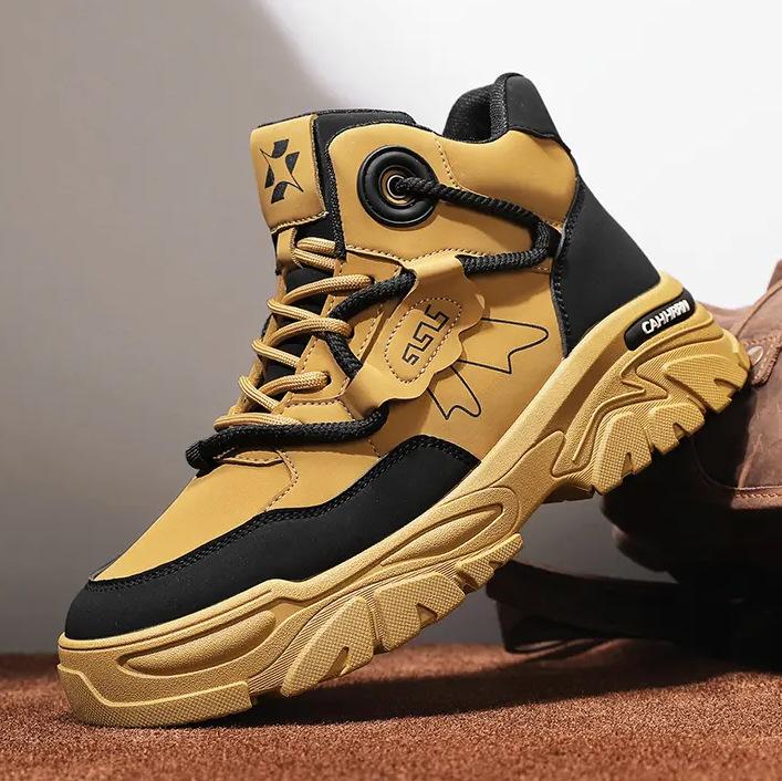 

Ботинки Martin мужские осень-зима 2024 новые средние мужские британские ретро повседневные кожаные ботинки с толстой подошвой и нескользящей подошвой 44