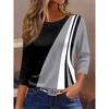 Womens Round Neck 3D Dinosaur Print Tee - Casual Fit 7/8 Sleeve 2025