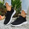 Women's Comfortable Casual Knit Lace-Up Flats with Soft
