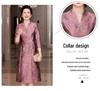 Autumn 2025 Elegant Toasting Dress for Mother-in-Law - Stylish Formal Attire for Middle-Aged and Elderly Women