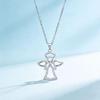 S925 Sterling Silver Guardian Angel Pendant Necklace for Women – Elegant Niche Design Clavicle Chain