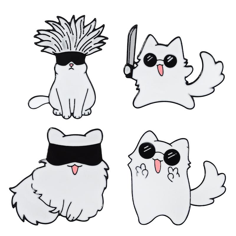 3-6pcs/Set Anime Collection Enamel Pins Custom Cartoon Character Brooch Lapel Badge Cute Jewelry Gift for Fans