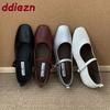Fashion Fashion Round Toe Female Buckle Strap Ladies Mary Janes Shoes Shallow Women Flats Shoes With Height Increasing Footwear