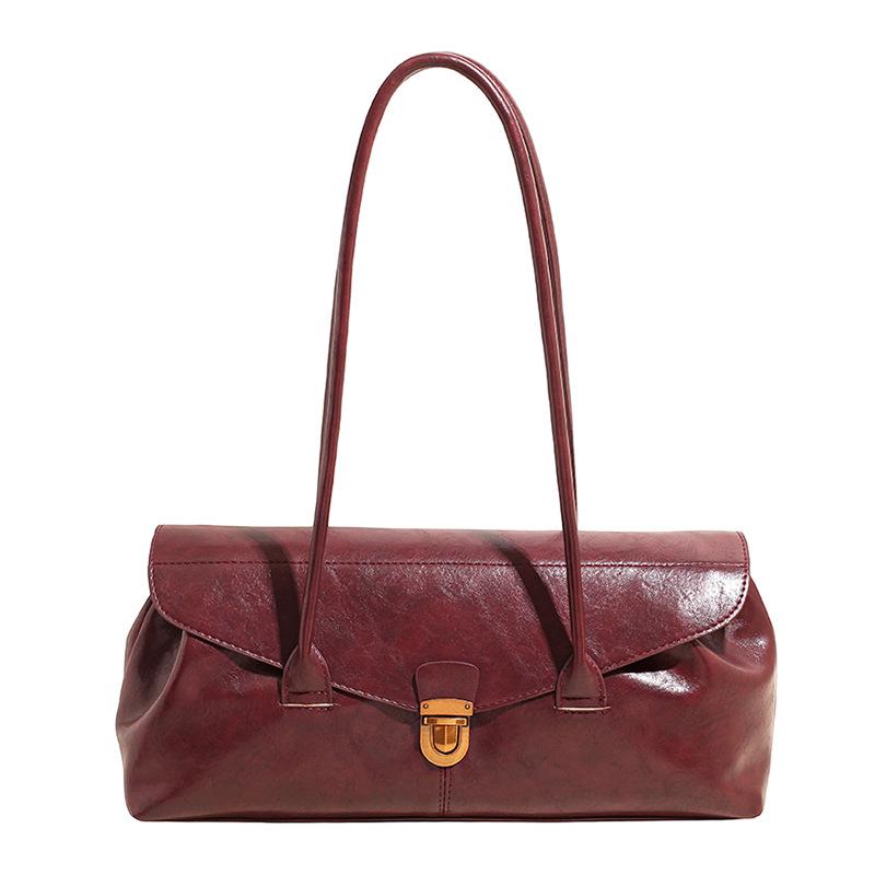 Modische Bowlingtasche, Schultertasche, Damen-Achseltasche, Pendler-Tragetasche