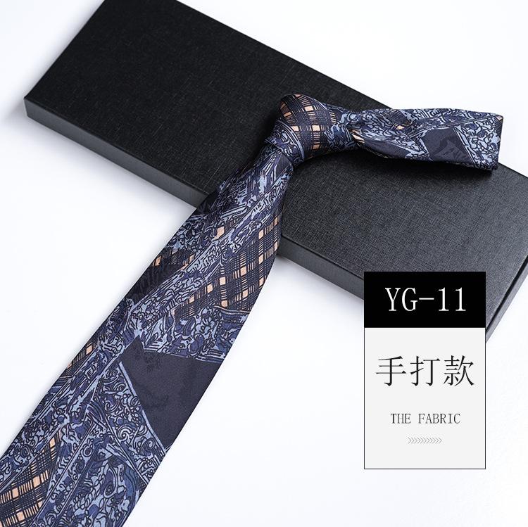 Pattern Printed Tie Men'S 9Cm Wide Personalized Retro Banquet Hosting Suit Large Flower Polyester Hand Tie