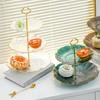 Obstschale Wohnzimmer Zuhause Couchtisch mehrschichtig Nachmittagstee Dessert Kuchenplatte Dessertauslage Regal Luxus.
