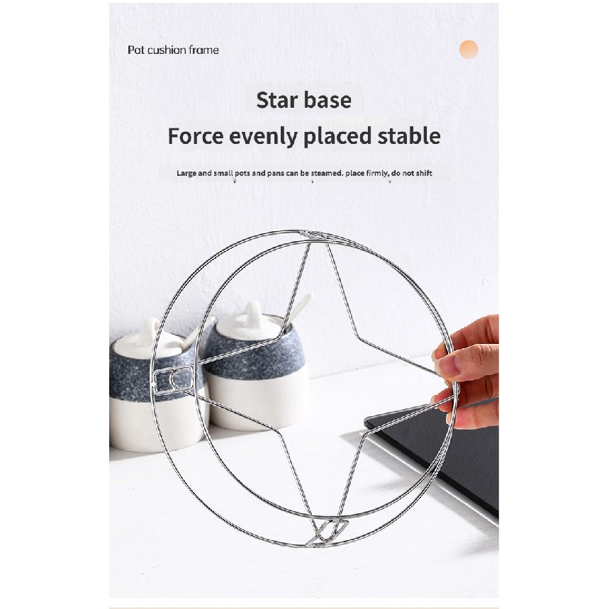 Stainless Steel Countertop Pot Rack Anti-Scald Heat Insulation Pot Mat