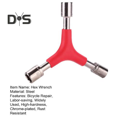Chiave a bussola a Y a 3 vie Acciaio Chiave esagonale triangolare Strumento per riparazione bici 4/5/6 mm Chiave esagonale interna tipo Y per manutenzione ciclismo bicicletta