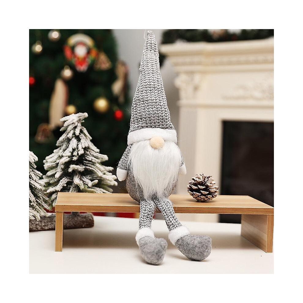 (Grau) Weihnachtsdekoration Zubehör Dekorationspuppe Weihnachtsdekorationen Puppe Fensterdekoration