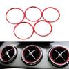 5Pcs Red Air Vent Outlet Ring Cover Trim For Benz A/B/CLA/GLA Class 180 2015