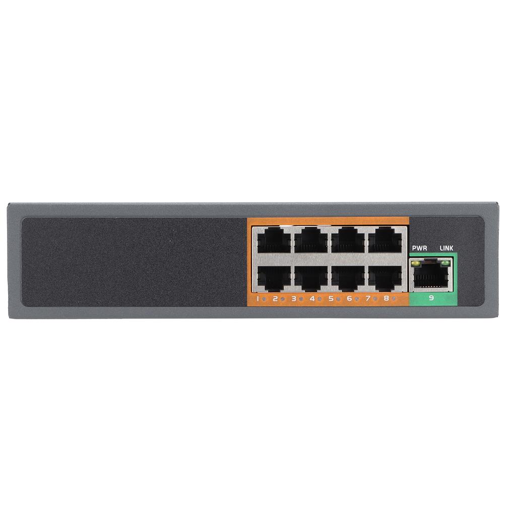 POE Switch 9 Ports  Gigabit Ethernet Adapter for IP Cameras CCTV Security Systems Wireless AP