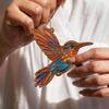 1Pcs Stained Glass Window Hanging,Hummingbird Sun Catchers Hanging Ornament Gift Home Decor