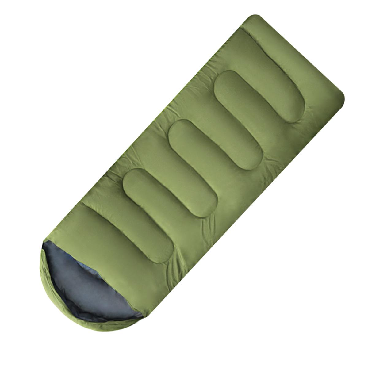 

Взрослый спальный мешок-конверт для улицы на весну и осень, утолщенный теплый портативный спальный мешок для мужчин и женщин, подходит для кемпинга и пешего туризма при 5°C 0.7 kg армия зеленый