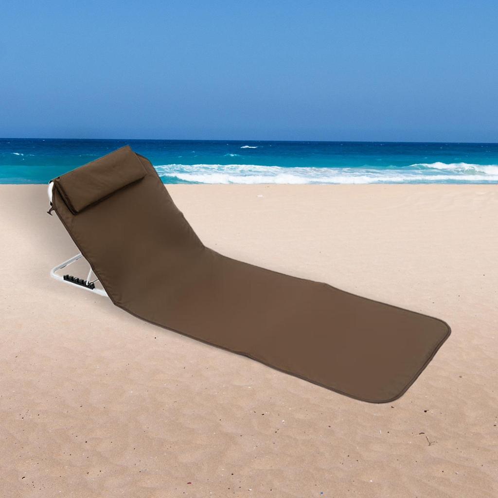 Camping Folding Floor Chair with Backrest Practical Portable Folding Beach Chair Lounge Mat for Beach Picnic Hiking Garden BBQ