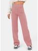 2024 Fashion Women's High-Waist Casual Straight Pants with Elastic Belt and Multiple Pockets