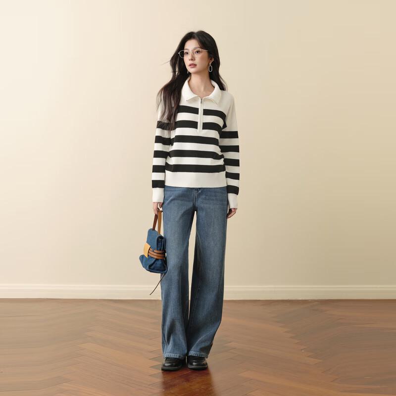 SEIFINI Four-Way Stretch Fleece-Lined Straight-Leg Jeans