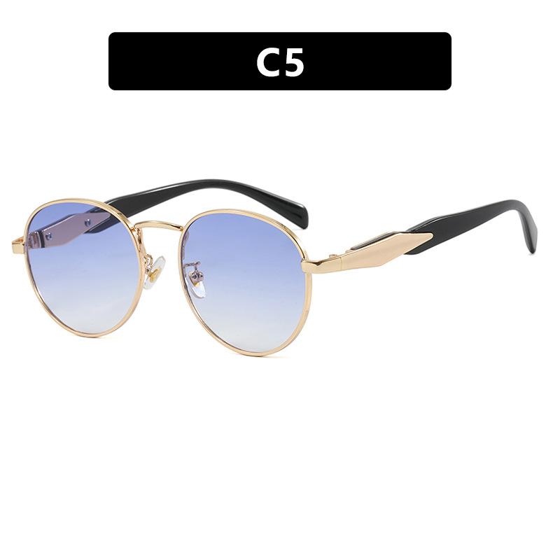 Retro Round Metal Sunglasses Women Glasses New Fashion Leopard Sun Glasses Trendy Brand Designer Eyewear Female Male UV400