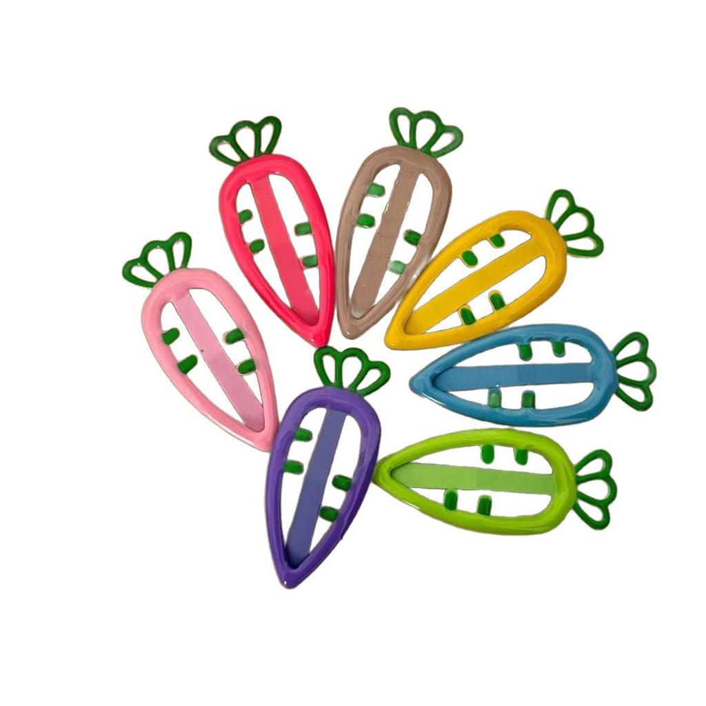 Cute Cartoon Carrot Hair Clip for Little Girls - Gentle On Hair, Colorful Dopamine Design