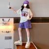 Children' Set Girls Summer Shorts Sports Suit New Sty Teteenager Girls Cartoon T-shirt Shorts Two-piece Suit Trendy