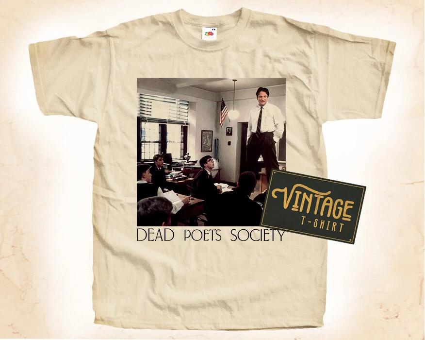 Dead Poets Society V1 T SHIRT Tee Movie Poster Vintage Natural Tee sizes S-5XL XL