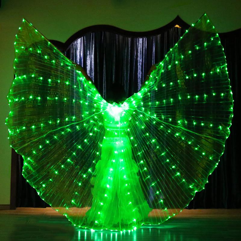 LED Luminous Butterfly Wings - Belly Dance, Fairy Costume, Catwalk Fluorescent Cloak
