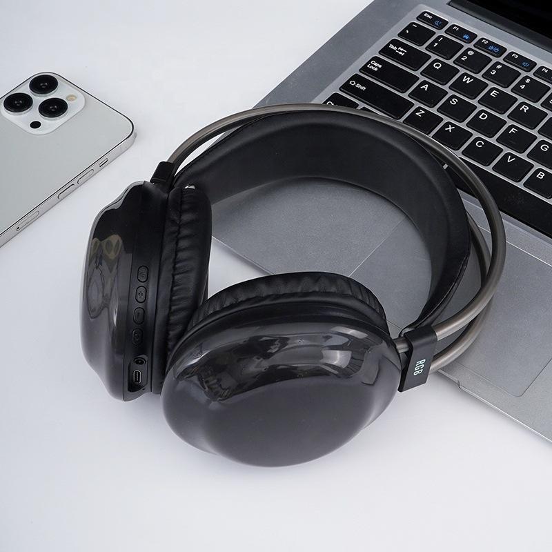 New Luminous Over-Ear Bluetooth Gaming Headset with Ultra-Long Battery Life and Noise Reduction