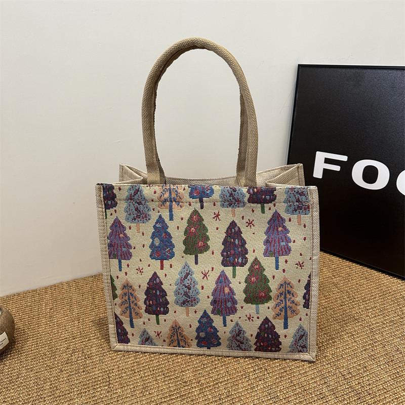 Chic Vintage Tote Bag For Women With Spacious Interior In Trendy Spring Colors