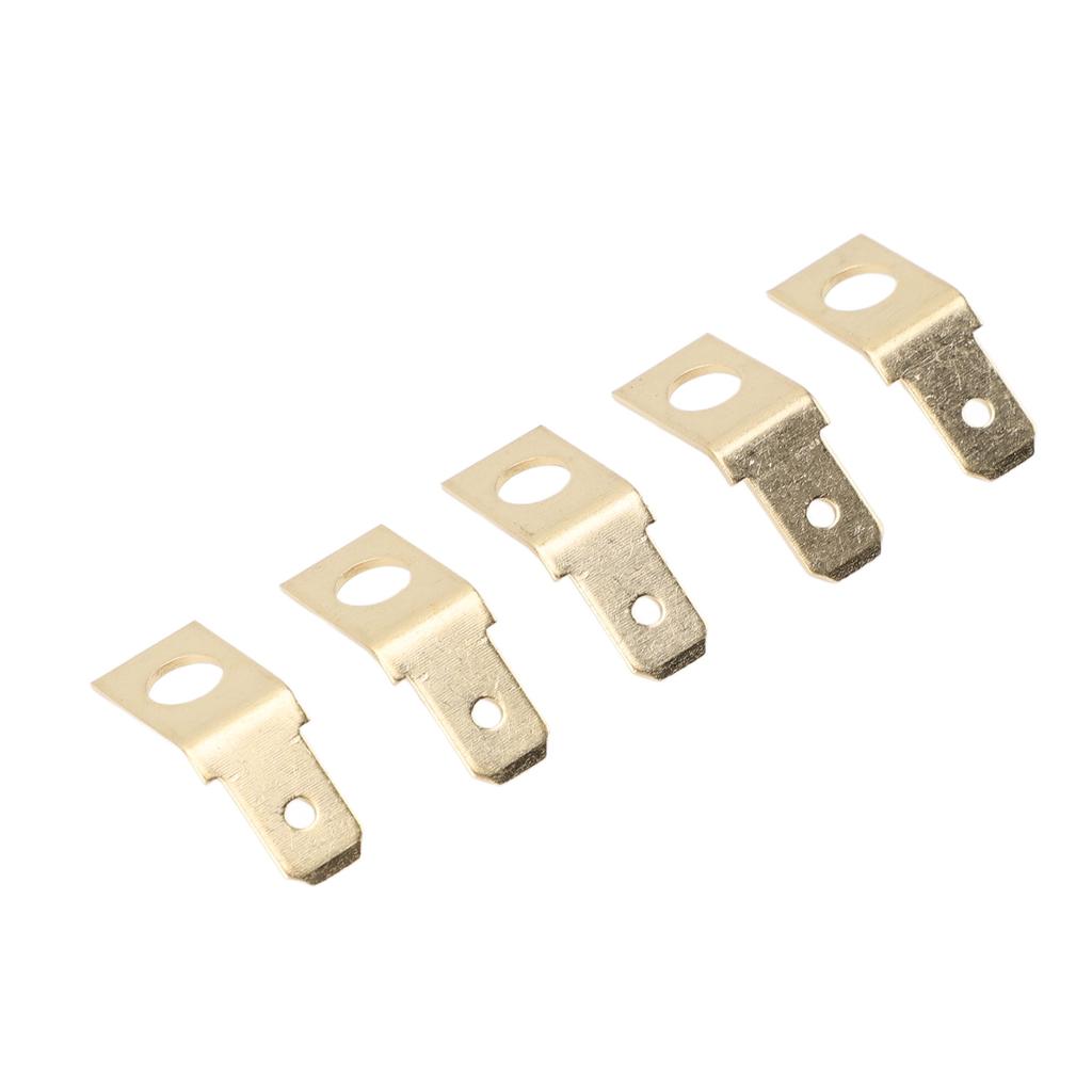 100PCS Quick Disconnect Connectors Non Insulated Solderless Adapters 10 Stud 1/4 Inch Male Spade
